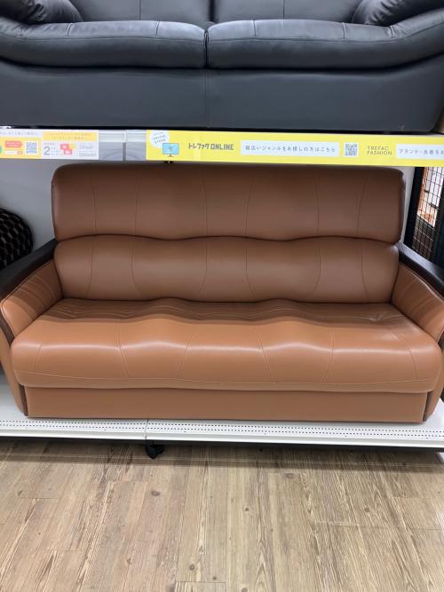 浜本工芸 (ハマモトコウゲイ) 3人掛けソファー ブラウン