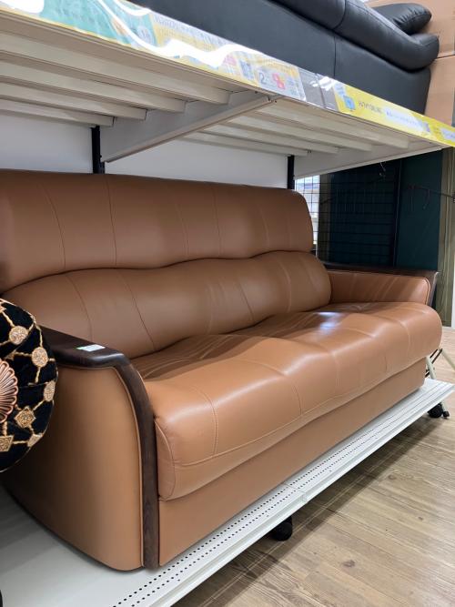 浜本工芸 (ハマモトコウゲイ) 3人掛けソファー ブラウン