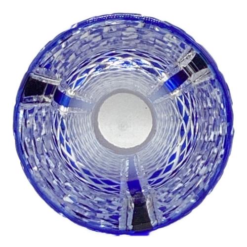 KAGAMI CRYSTAL (カガミクリスタル) 花器 江戸切子 輪挿 ブルー F654-1844CCB