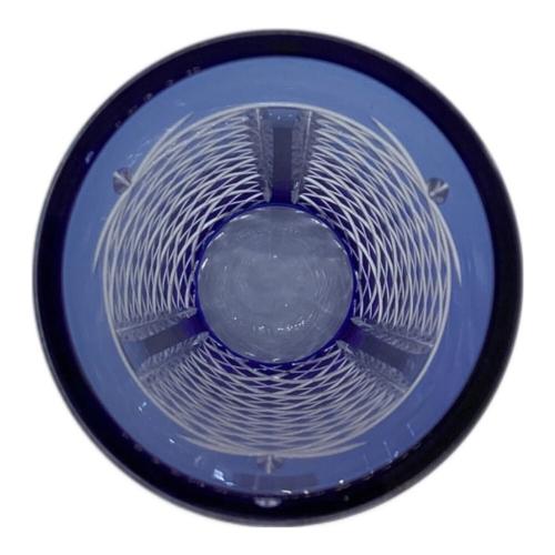 KAGAMI CRYSTAL (カガミクリスタル) 花器 江戸切子 輪挿 ブルー F654-1844CCB