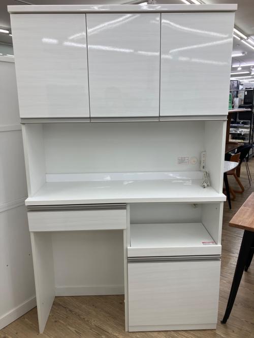 ニトリ レンジボード ホワイト 3枚扉 UP LIGARE TH 120KB WH