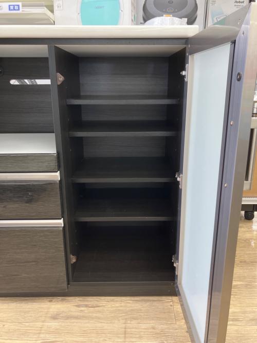 ニトリ キッチンカウンター ダークブラウン×ホワイト ポスティア90