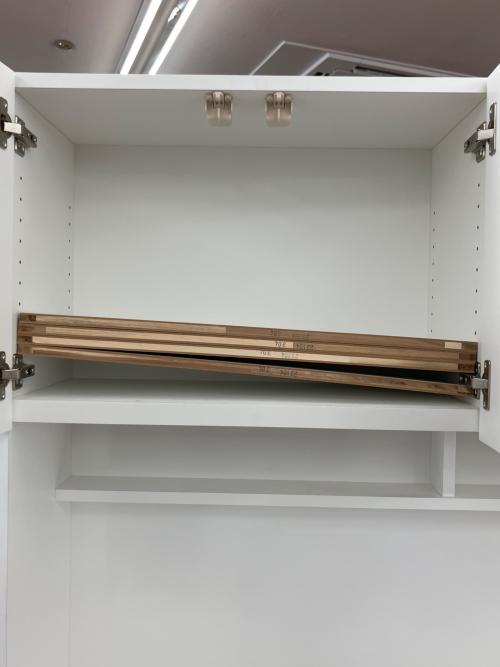 ニトリ レンジボード ホワイト 46 3枚扉 エトナ