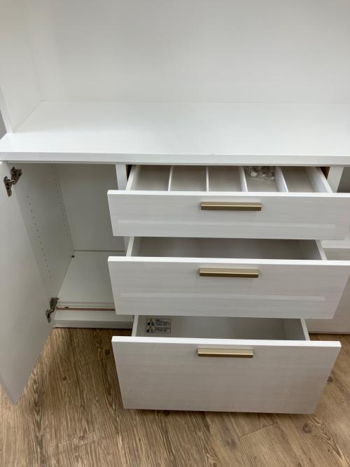 ニトリ レンジボード ホワイト 46 3枚扉 エトナ