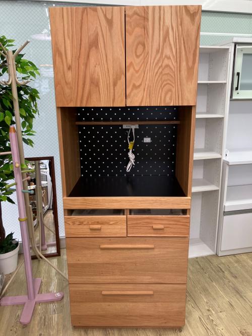 東馬 (トウマ) レンジボード ナチュラル 103 2枚扉 引出付き オクタ