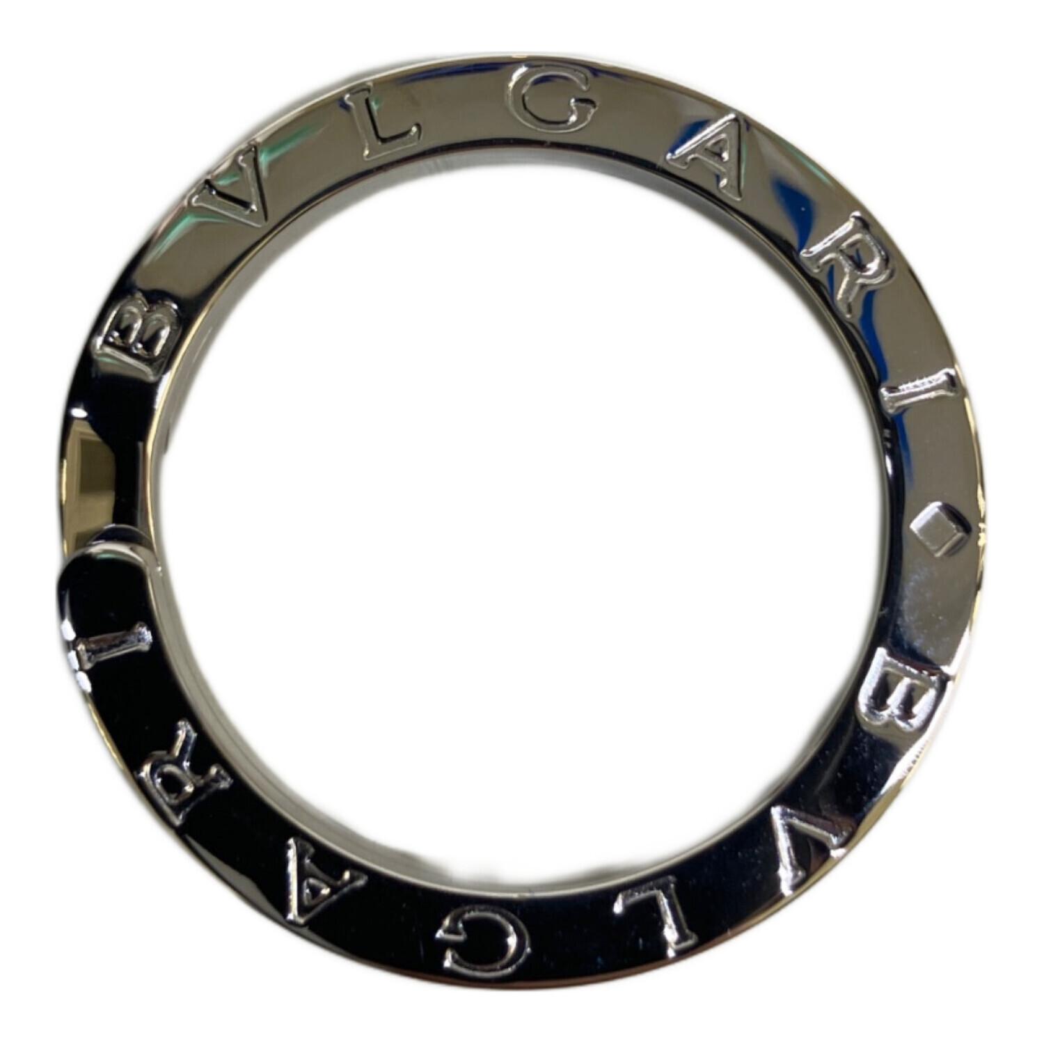 【美品】BVLGARI(ブルガリ) ダークブラウン　キーホルダー　証明書付 BVLGARI ブルガリ キーホルダー キーリング ホワイト 白 パール