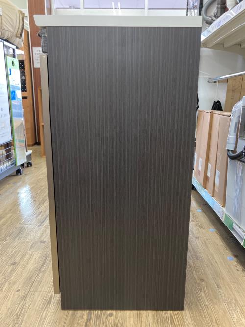 三幸ジャパン (サンコウジャパン) キッチンカウンター ブラウン×ホワイト 193 1枚扉 スライド台② 引出②