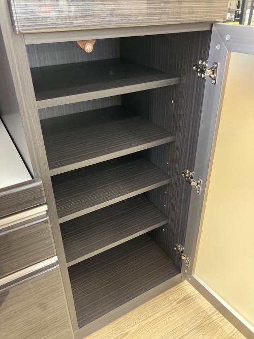 三幸ジャパン (サンコウジャパン) キッチンカウンター ブラウン×ホワイト 193 1枚扉 スライド台② 引出②