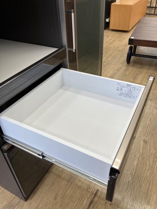 三幸ジャパン (サンコウジャパン) キッチンカウンター ブラウン×ホワイト 193 1枚扉 スライド台② 引出②