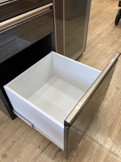 三幸ジャパン (サンコウジャパン) キッチンカウンター ブラウン×ホワイト 193 1枚扉 スライド台② 引出②