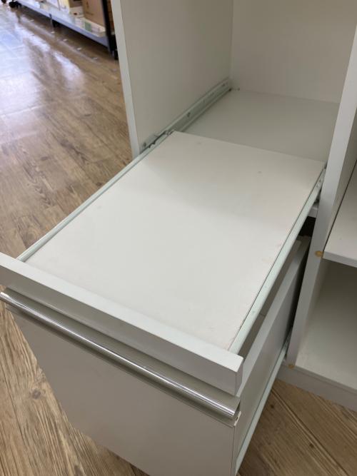 食器棚 ホワイト 一枚扉・引き出し台