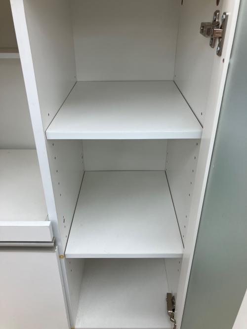 食器棚 ホワイト 一枚扉・引き出し台