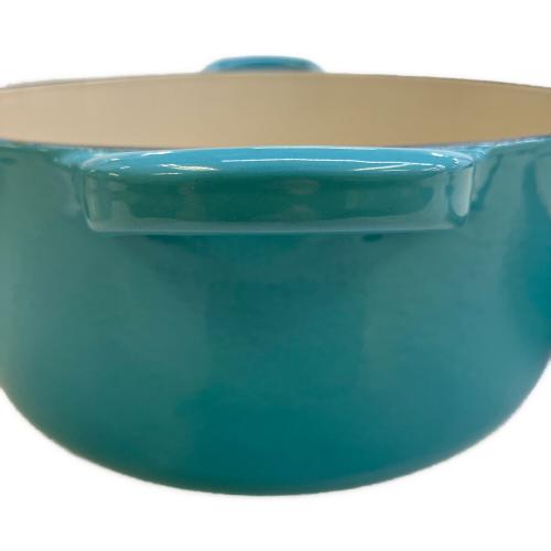 LE CREUSET (ルクルーゼ) 両手鍋 SIZE 22cm ブルー ココット・ロンド