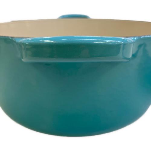 LE CREUSET (ルクルーゼ) 両手鍋 SIZE 22cm ブルー ココット・ロンド