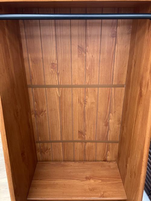 ハンガーラック ブラウン カントリー調 引き出し付