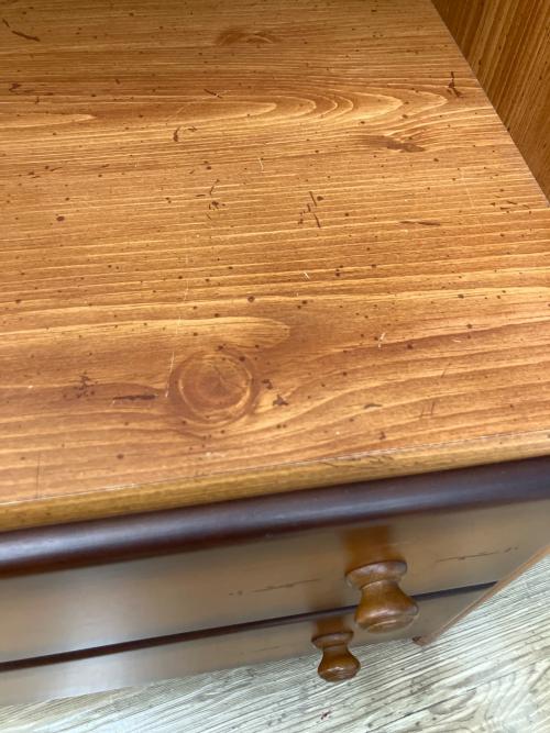 ハンガーラック ブラウン カントリー調 引き出し付