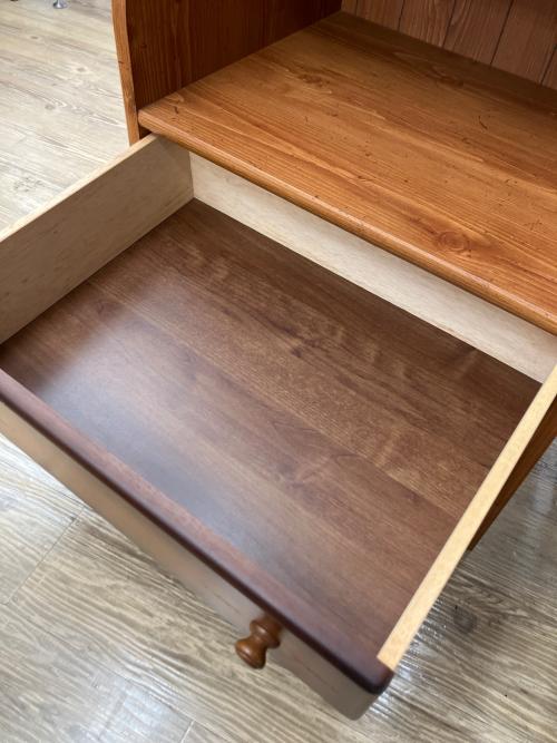 ハンガーラック ブラウン カントリー調 引き出し付