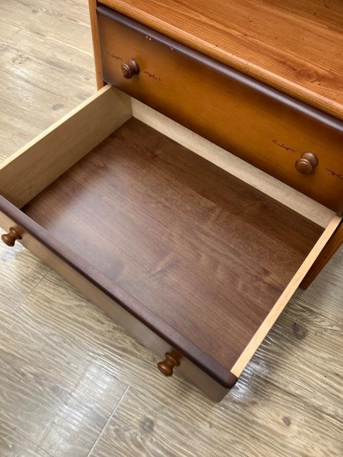 ハンガーラック ブラウン カントリー調 引き出し付