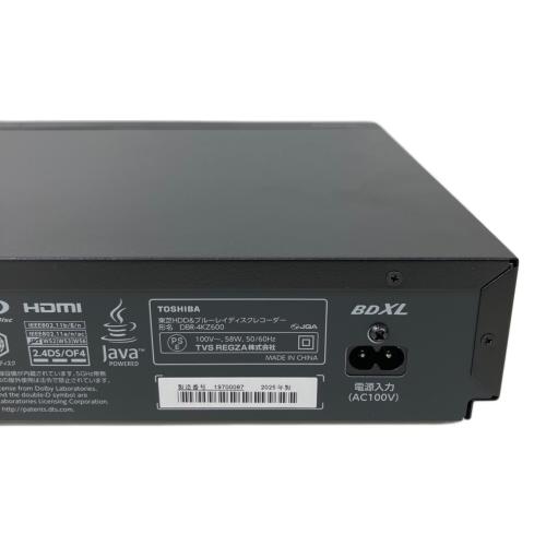 TOSHIBA (トウシバ) Blu-rayレコーダー DBR-4KZ600 2025年製