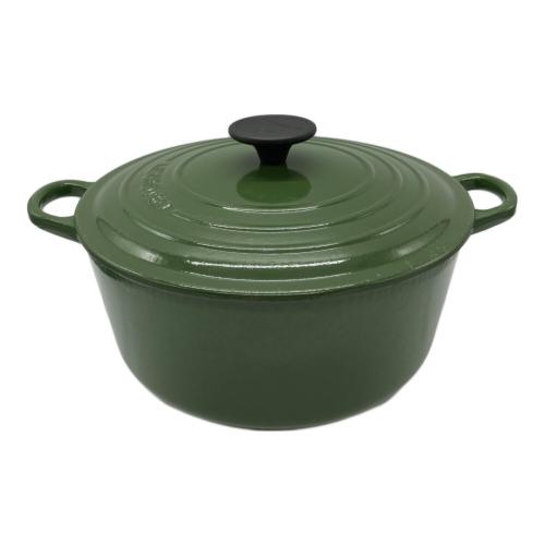 LE CREUSET (ルクルーゼ) 両手鍋 24 グリーン