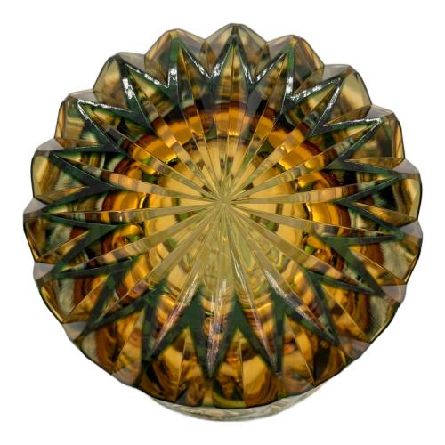 KAGAMI CRYSTAL (カガミクリスタル) 江戸切子 伝統工芸士 鍋谷聰 重ね色目ロックグラス 暁光