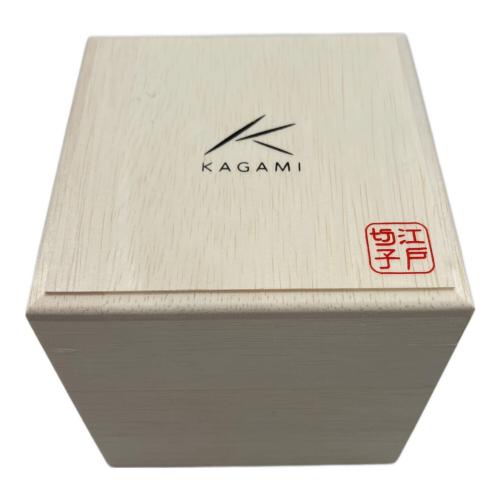 KAGAMI CRYSTAL (カガミクリスタル) 江戸切子 伝統工芸士 鍋谷聰 重ね色目ロックグラス 暁光