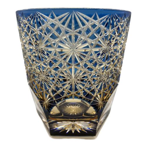 KAGAMI CRYSTAL (カガミクリスタル) 江戸切子 鍋谷淳一 重ね色目 ロックグラス 大菊