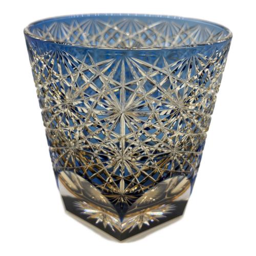 KAGAMI CRYSTAL (カガミクリスタル) 江戸切子 鍋谷淳一 重ね色目 ロックグラス 大菊