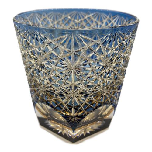 KAGAMI CRYSTAL (カガミクリスタル) 江戸切子 鍋谷淳一 重ね色目 ロックグラス 大菊