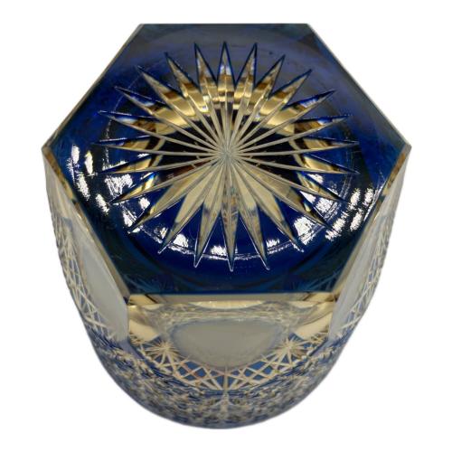 KAGAMI CRYSTAL (カガミクリスタル) 江戸切子 鍋谷淳一 重ね色目 ロックグラス 大菊
