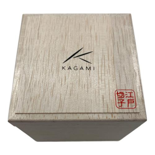 KAGAMI CRYSTAL (カガミクリスタル) 江戸切子 鍋谷淳一 重ね色目 ロックグラス 大菊