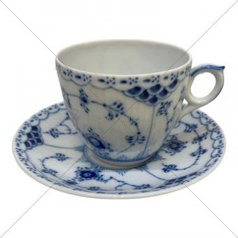 ROYAL COPENHAGEN (ロイヤル・コペンハーゲン) カップ&ソーサー ブルーフルーテッド・ハーフレース