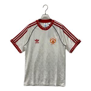 adidas (アディダス) サッカーユニフォーム JF0376 マンチェスター・ユナイテッド '91 アウェイジャージー メンズ SIZE M ホワイト×レッド