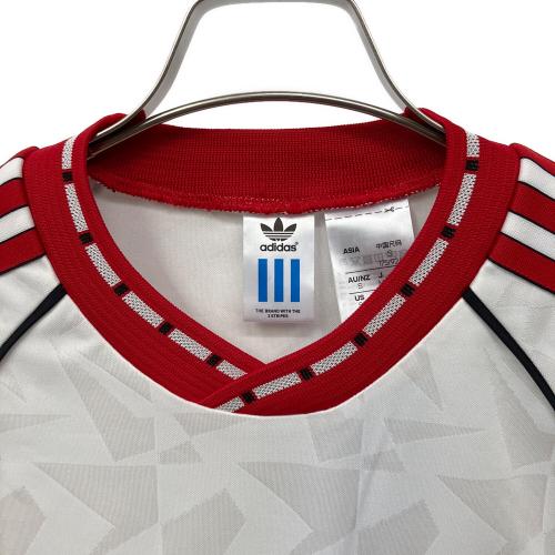 adidas (アディダス) サッカーユニフォーム JF0376 マンチェスター・ユナイテッド '91 アウェイジャージー メンズ SIZE M ホワイト×レッド