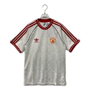 adidas (アディダス) サッカーユニフォーム JF0376 マンチェスター・ユナイテッド '91 アウェイジャージー メンズ SIZE XL ホワイト×レッド
