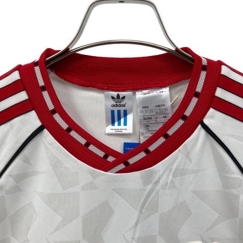 adidas (アディダス) サッカーユニフォーム JF0376 マンチェスター・ユナイテッド '91 アウェイジャージー メンズ SIZE XL ホワイト×レッド
