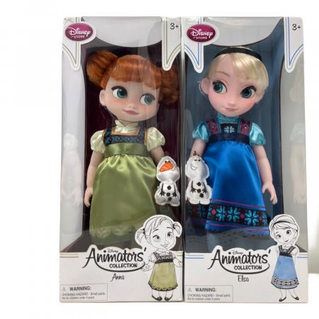 アナと雪の女王 エルサ&アナ 人形 ※置きジミ・箱イタミ有 アニメーター