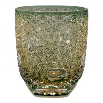 KAGAMI CRYSTAL (カガミクリスタル) 重ね色目ロックグラス 直営店限定 鍋谷淳一作 毬藻