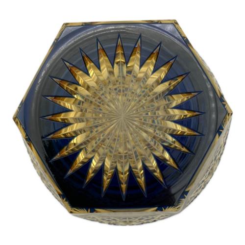 KAGAMI CRYSTAL (カガミクリスタル) 重ね色目ロックグラス 直営店限定 鍋谷淳一作 大菊