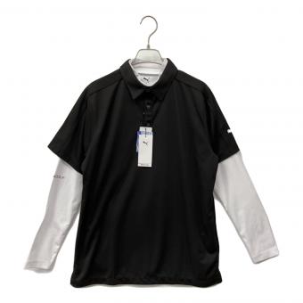 PUMA (プーマ) ゴルフウェア(トップス) 600019 01 メンズ SIZE L ホワイト×ブラック