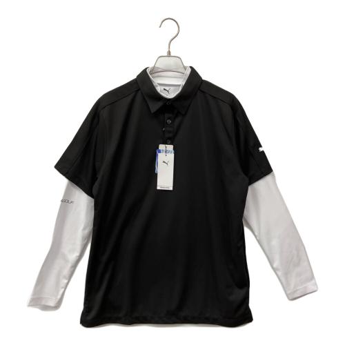 PUMA (プーマ) ゴルフウェア(トップス) 600019 01 メンズ SIZE L ホワイト×ブラック