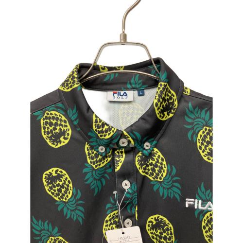 FILA GOLF (フィラゴルフ) ゴルフウェア(トップス) 745-534Y メンズ SIZE L グリーン×ブラック