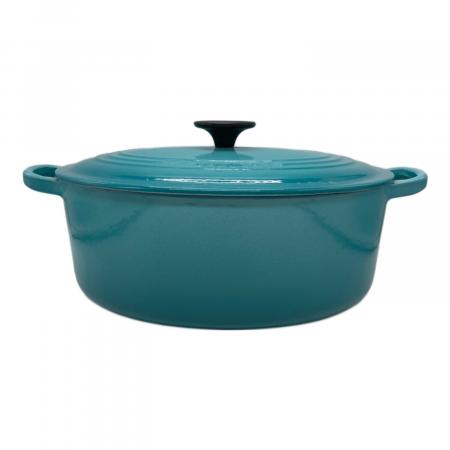 LE CREUSET (ルクルーゼ) 両手鍋 SIZE 27 スカイブルー ココット