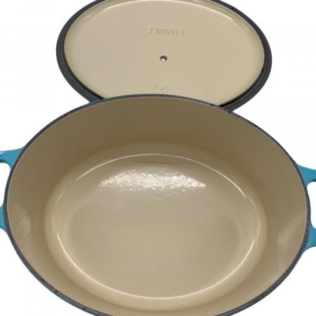 LE CREUSET (ルクルーゼ) 両手鍋 SIZE 27 スカイブルー ココット