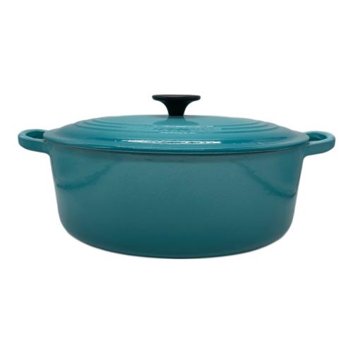 LE CREUSET (ルクルーゼ) 両手鍋 SIZE 27 スカイブルー ココット・オーバル
