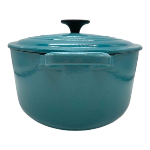 LE CREUSET (ルクルーゼ) 両手鍋 SIZE 27 スカイブルー ココット・オーバル