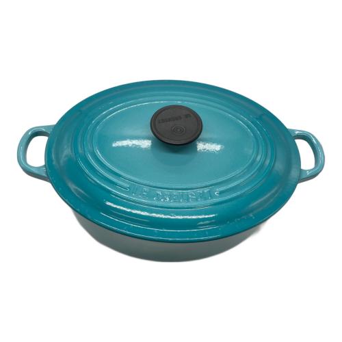 LE CREUSET (ルクルーゼ) 両手鍋 SIZE 27 スカイブルー ココット・オーバル