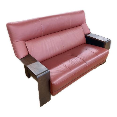 karimoku (カリモク) 2人掛けソファー Chitano ダンテ レッド×ブラウン 71 W15012