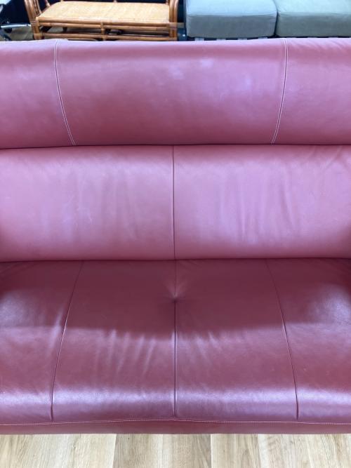 karimoku (カリモク) 2人掛けソファー Chitano ダンテ レッド×ブラウン 71 W15012