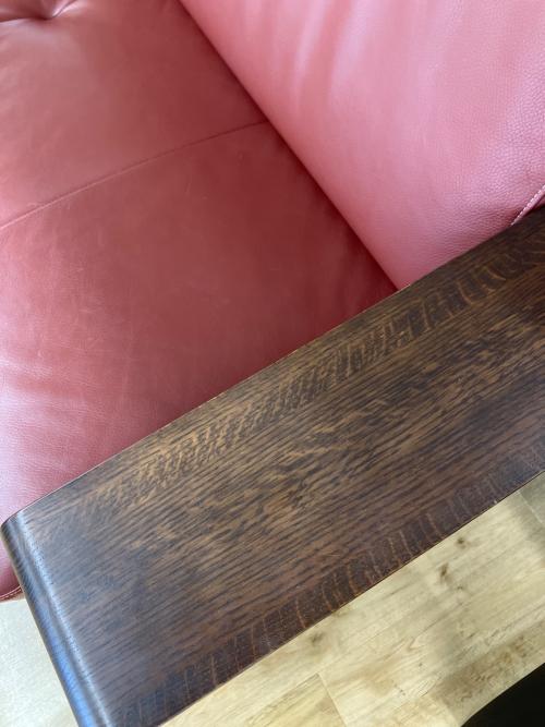 karimoku (カリモク) 2人掛けソファー Chitano ダンテ レッド×ブラウン